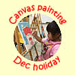 Children art classes 10th anniversary celebration: Rochor Centre canvas drawing / painting class for kids, December 2018.