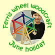 Children art classes 10th anniversary celebration: ferris wheel woodcraft class for kids, June school holiday 2018.