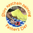 Children art classes 10th anniversary celebration: Father's Day keychain painting event for kids, June school holiday 2018.