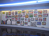 exhibition of children paintings & drawings done in art class