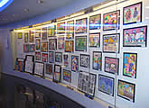 exhibition of children paintings & drawings done in art class