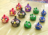 Children's Day clay modelling of cartoon birds for kids