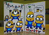 Children's Day sketch book cover painting of Minions for kids