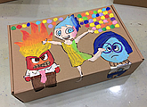 Children's Daytoy box painting of Joy, Anger and Sadness cartoon for kids