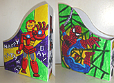 Father's Day file holder painting of superheros for kids
