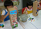 Father's Day wine box painting for kids
